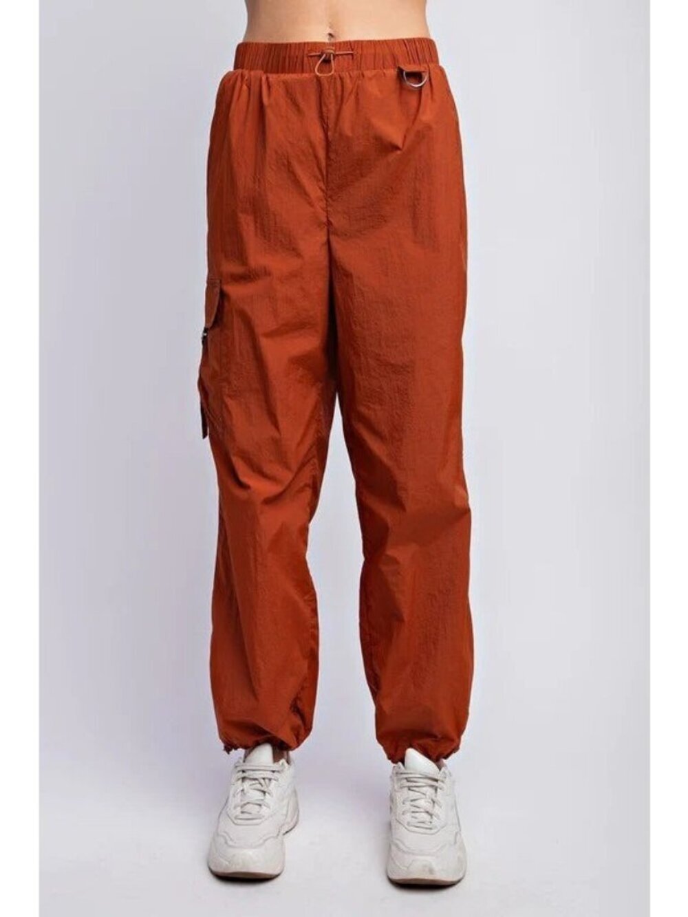 Easel Easy Breezy Parachute Cargo Pants in Cinnamon Small - Picture 3 of 4